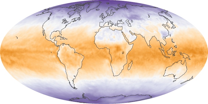 Global Map Net Radiation Image 105