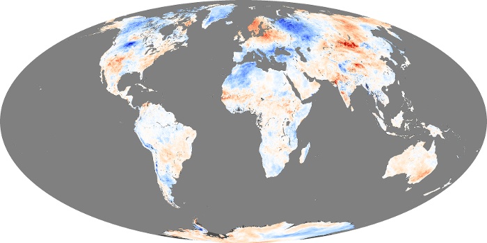 Global Map Land Surface Temperature Anomaly Image 31