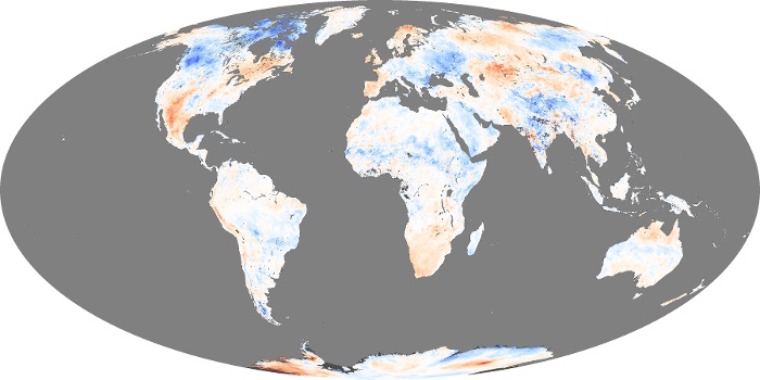 Global Map Land Surface Temperature Anomaly Image 66