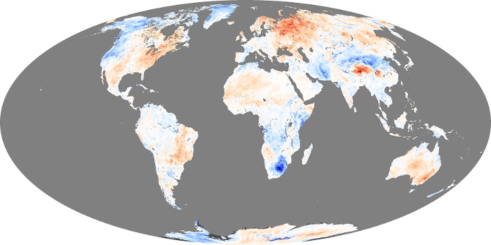 Global Map Land Surface Temperature Anomaly Image 93