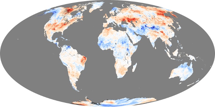 Global Map Land Surface Temperature Anomaly Image 148