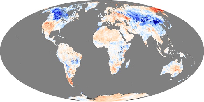 Global Map Land Surface Temperature Anomaly Image 154