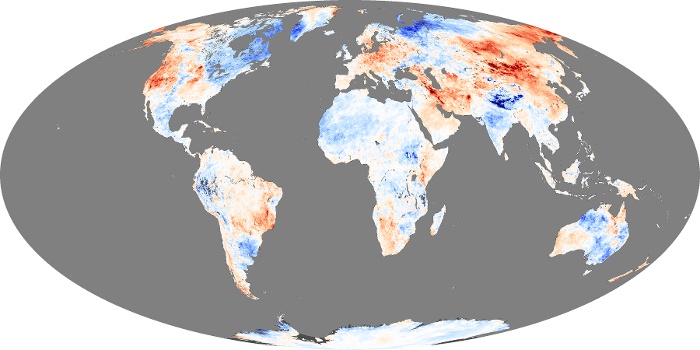 Global Map Land Surface Temperature Anomaly Image 180
