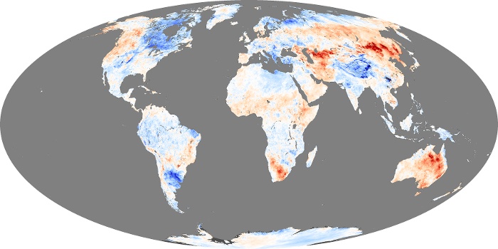 Global Map Land Surface Temperature Anomaly Image 228