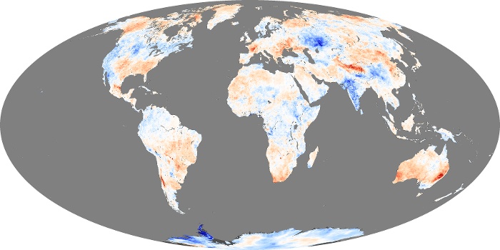 Global Map Land Surface Temperature Anomaly Image 236