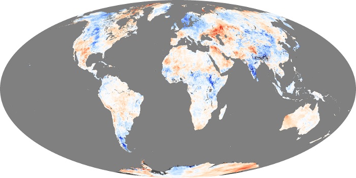 Global Map Land Surface Temperature Anomaly Image 246