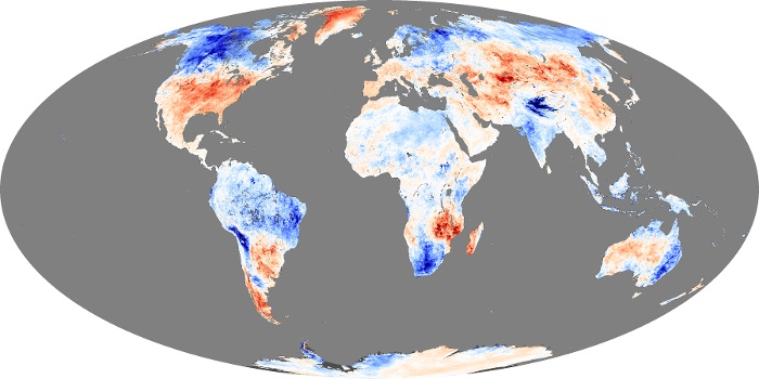 Global Map Land Surface Temperature Anomaly Image 263