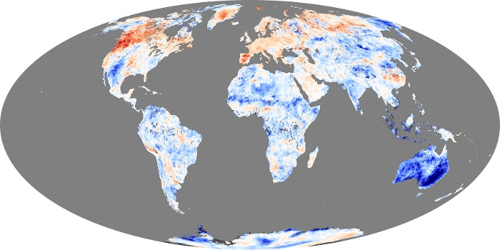 Global Map Land Surface Temperature Anomaly Image 273