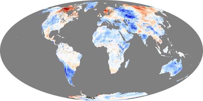 Global Map Land Surface Temperature Anomaly Image 292