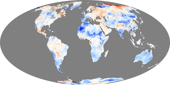 Global Map Land Surface Temperature Anomaly Image 293