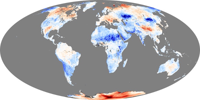 Global Map Land Surface Temperature Anomaly Image 295