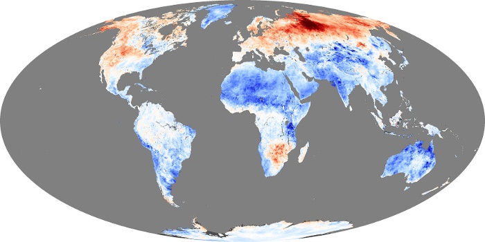 Global Map Land Surface Temperature Anomaly Image 299