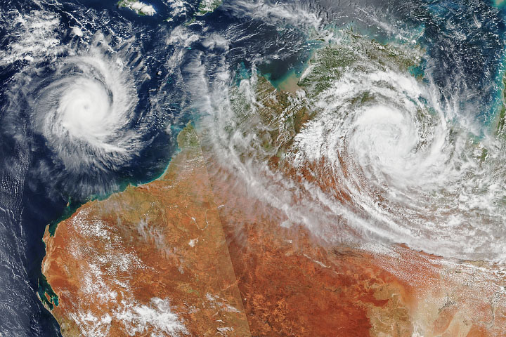 Cyclones over Australia