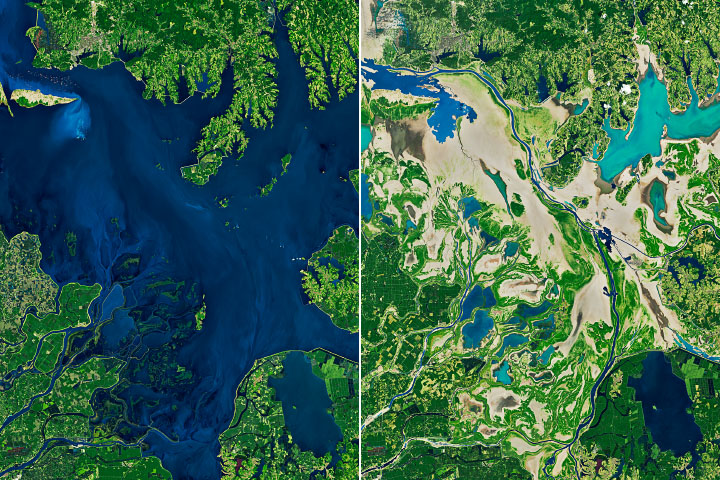Parched Poyang Lake
