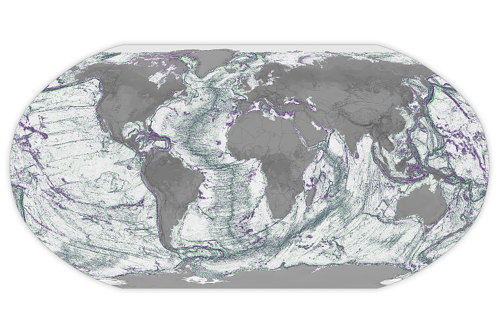 Seamounts and Abyssal Hills Mapped From Space
