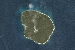 Volcanic Island in the Pacific Turns Two