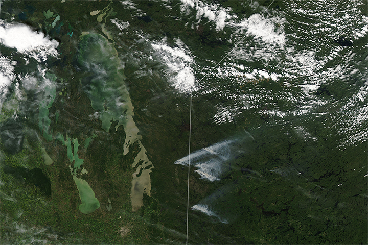 Fires in Manitoba and Northern Ontario